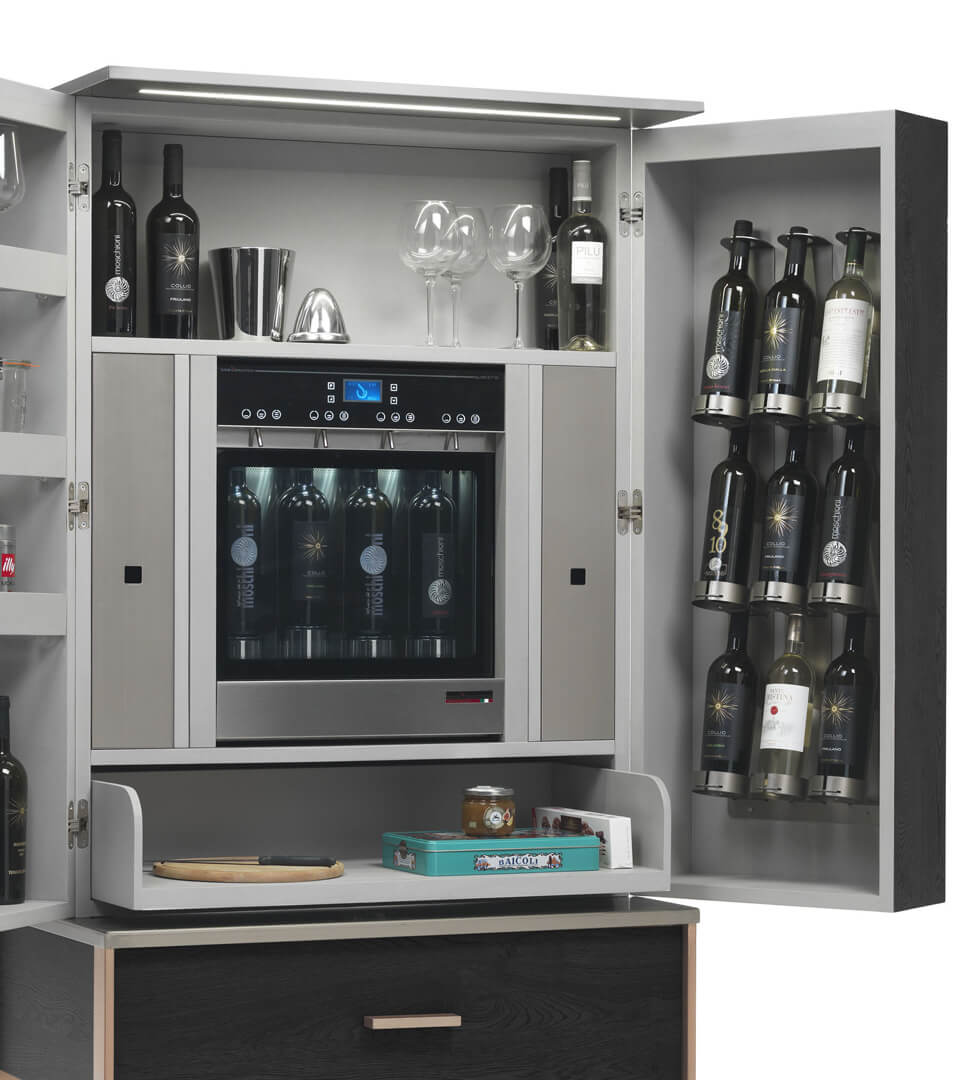 convivium: mobile portabicchieri e portabottiglie