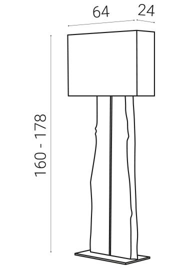 Lampada da terra Arboj: misure